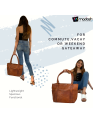 Women's Shoulder Tote Handbag With Wallet Brown Shoulder Office Handmade Bag